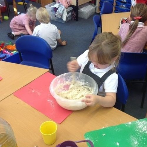 Reception Class - Making play dough
